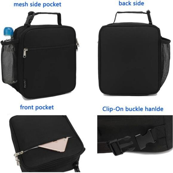 Kids Insulated Lunch Box Small Soft Cooler Bag for School Snacks Travel - Picture 5 of 8